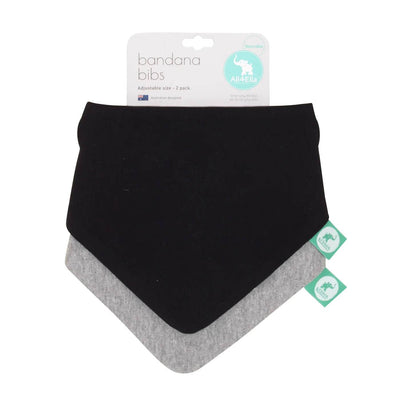 All 4 Ella Bandana bibs 2pk - Koala Grey - Outlet Shop For Kids