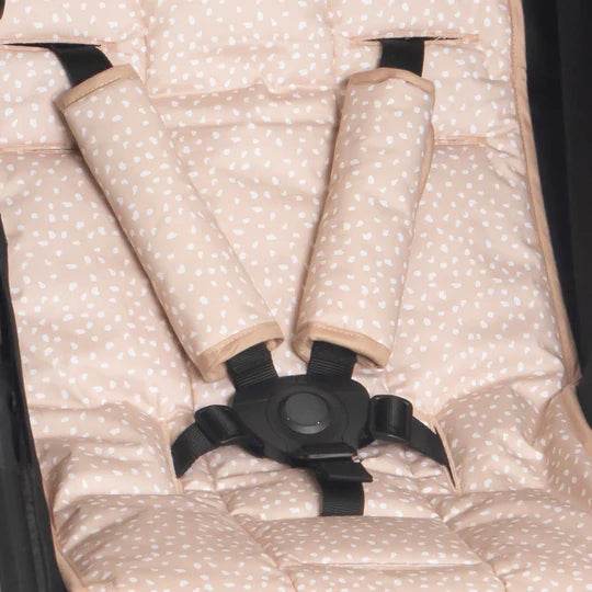 All 4 Ella Harness Covers & Pram Pegs - Beige Dots - Outlet Shop For Kids