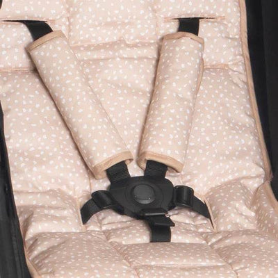 All 4 Ella Harness Covers & Pram Pegs - Beige Dots - Outlet Shop For Kids