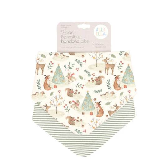 All 4 Ella Limited Edition Bandana Bibs 2 Pack - Christmas - Outlet Shop For Kids