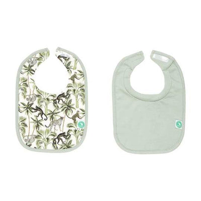 All 4 Ella Roll Neck Bibs 2 Pack - Monkey - Outlet Shop For Kids