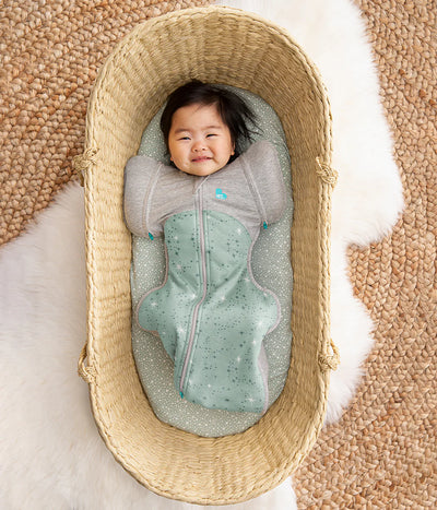 Love To Dream Swaddle Up™ Transition Bag Fleece 1.5 TOG - Olive North Star