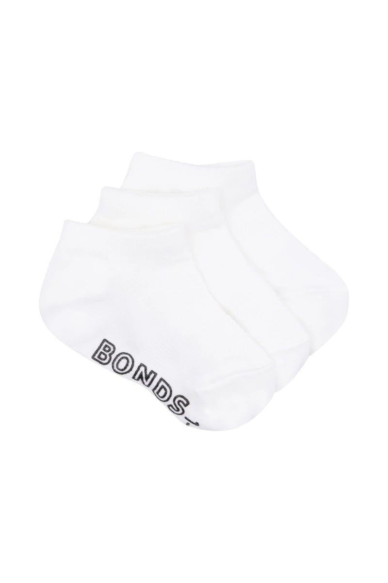 Bonds Baby Lightweight Low Cut 3 Pack - White