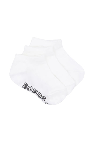 Bonds Baby Lightweight Low Cut 3 Pack - White