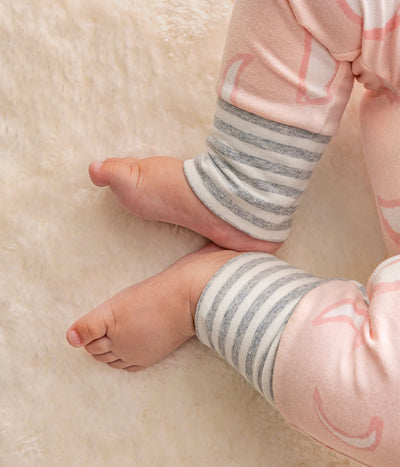 Love To Dream Long Sleeve Footless Romper - Dusty Pink Eclipse