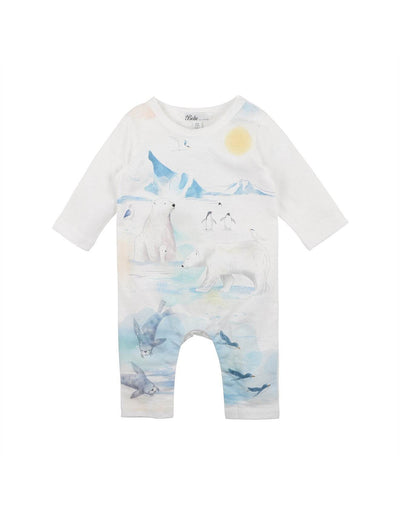 Bebe By Minihaha Blair Iceberg Scene Romper - Cloud - Outlet Shop For Kids