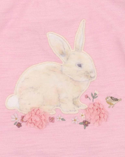 Bebe By Minihaha Flossy Bunny Tee - Pink - Outlet Shop For Kids