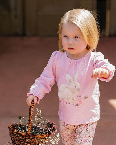 Bebe By Minihaha Flossy Bunny Tee - Pink - Outlet Shop For Kids