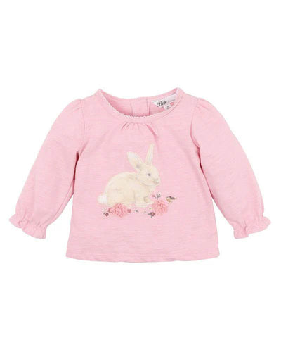 Bebe By Minihaha Flossy Bunny Tee - Pink - Outlet Shop For Kids