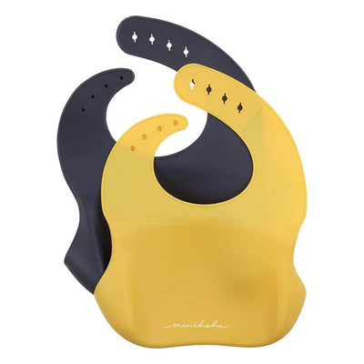 Bebe By Minihaha Giraffe Print 2 Pack Silicone Bibs - Outlet Shop For Kids