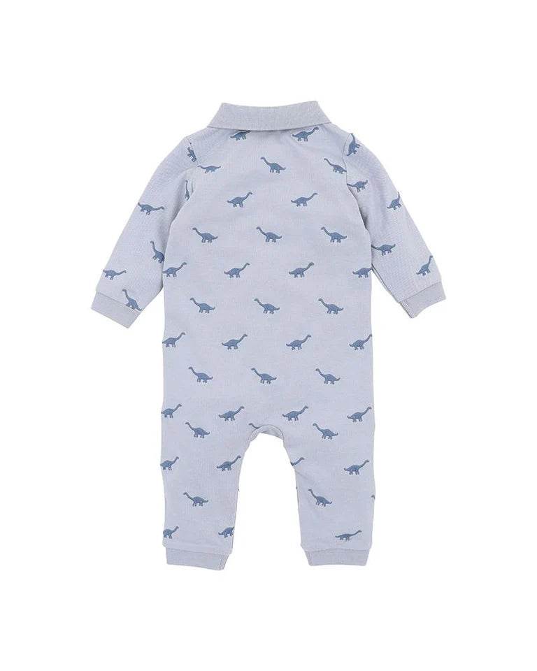 Bebe By Minihaha Isaac Embroidered Dino Long Sleeve Romper - Outlet Shop For Kids