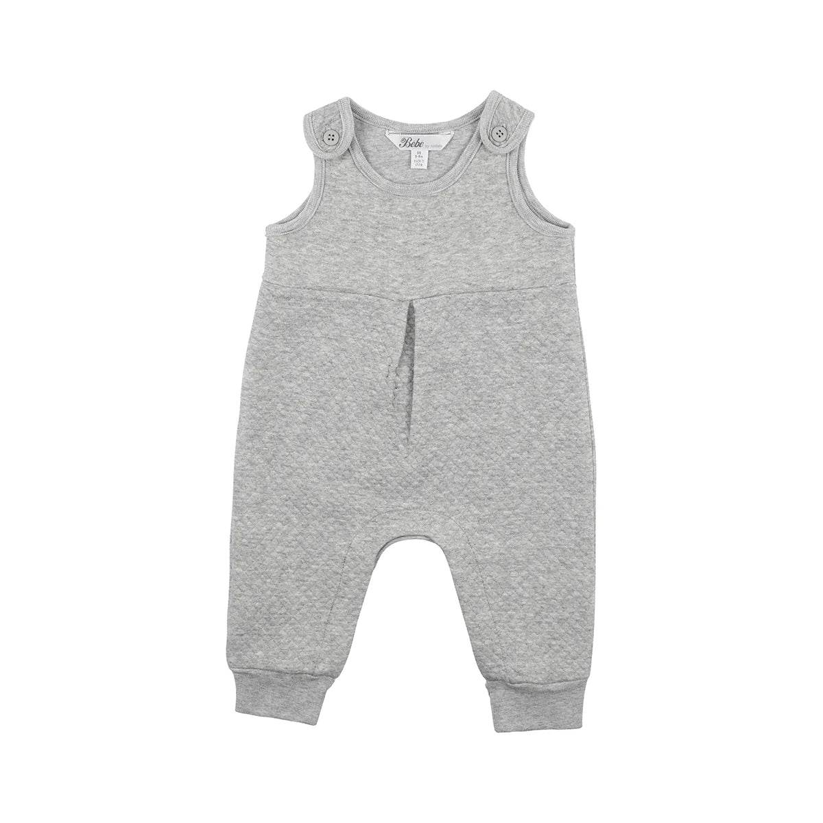 Bebe By Minihaha Llama Quilted Overall - Grey Marle - Outlet Shop For Kids