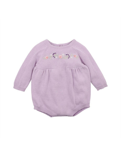 Bebe By Minihaha Lucie Embroidered Knit Bodysuit - Outlet Shop For Kids