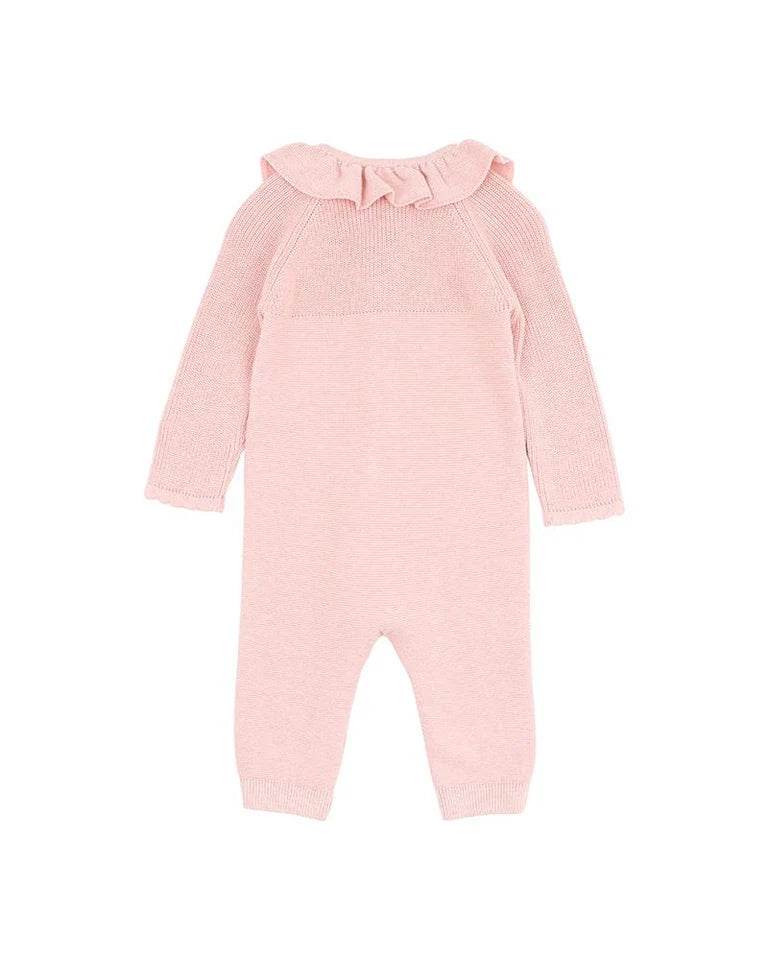 Bebe By Minihaha Molly Dusky Pink Collared Knitted Romper - Outlet Shop For Kids