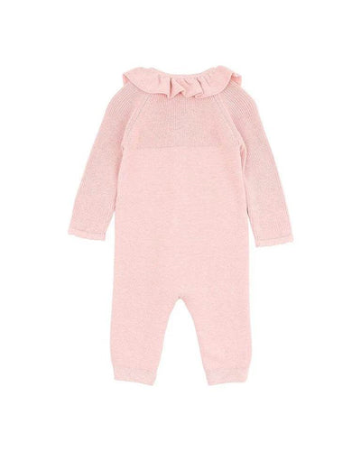Bebe By Minihaha Molly Dusky Pink Collared Knitted Romper - Outlet Shop For Kids