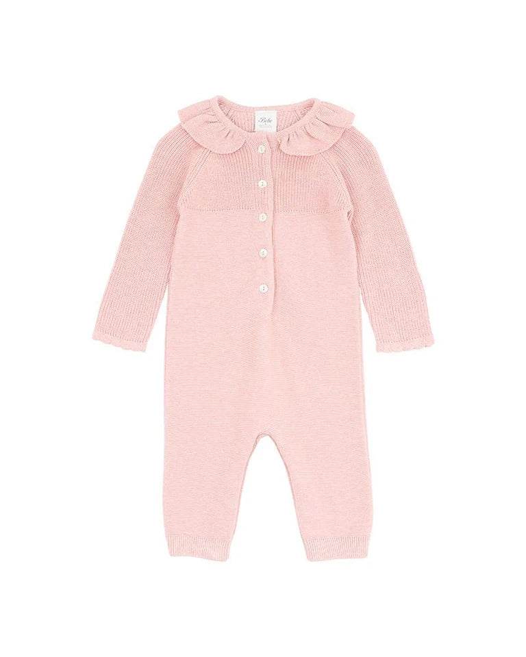 Bebe By Minihaha Molly Dusky Pink Collared Knitted Romper - Outlet Shop For Kids