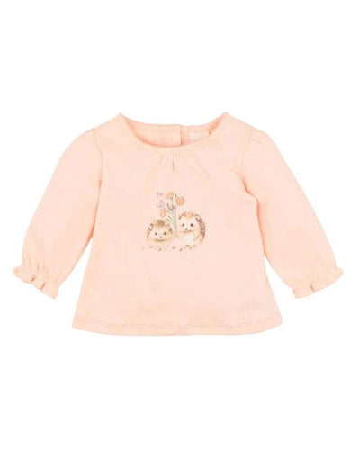 Bebe By Minihaha Nancy Hedgehog Tee - Peachy Pink - Outlet Shop For Kids