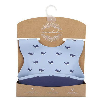 Bebe By Minihaha Whale Print 2 Pack Silicone Bibs - Outlet Shop For Kids