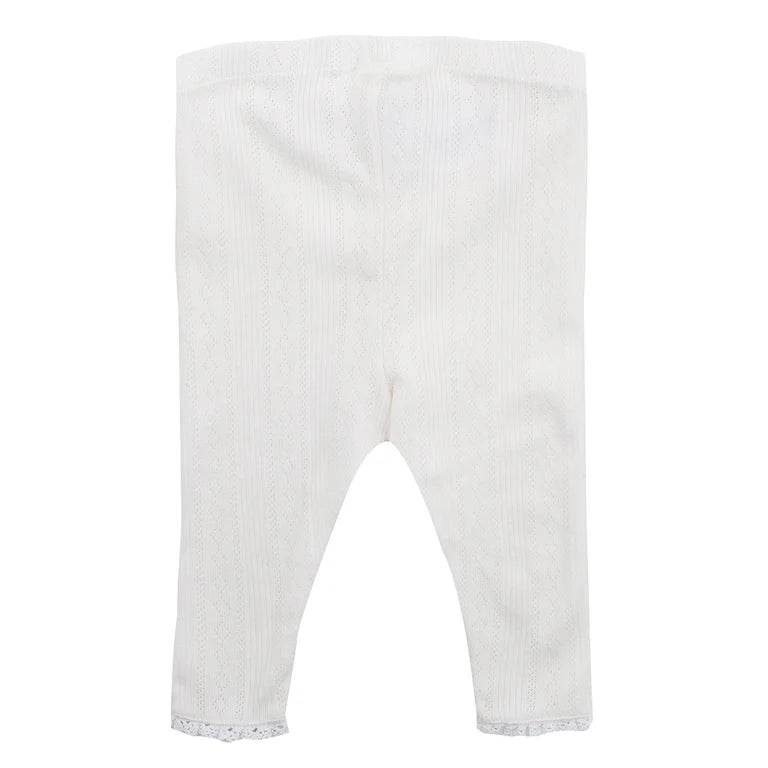 Bebe By Minihaha White Label Cloud Organic Pointelle Legging - Outlet Shop For Kids