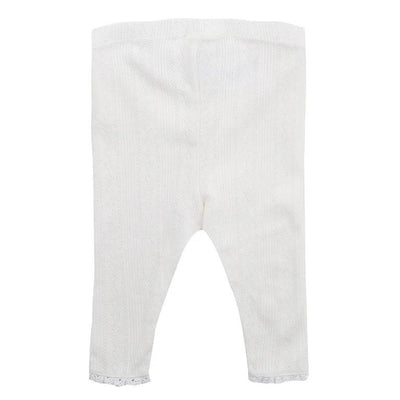 Bebe By Minihaha White Label Cloud Organic Pointelle Legging - Outlet Shop For Kids