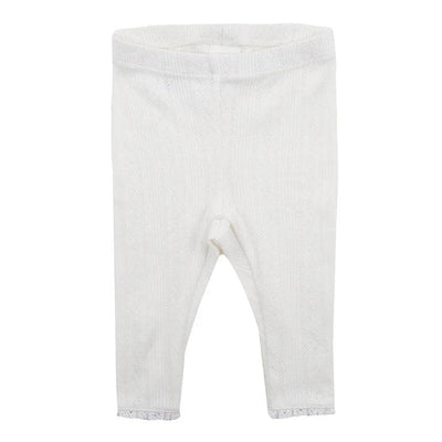 Bebe By Minihaha White Label Cloud Organic Pointelle Legging - Outlet Shop For Kids