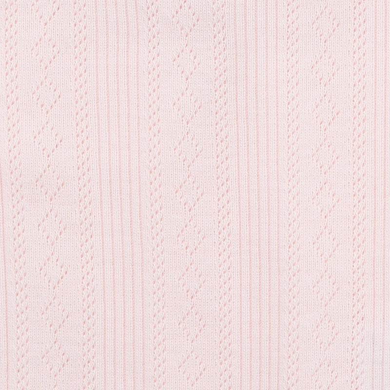 Bebe By Minihaha White Label Pink Organic Pointelle Long Sleeve Tee - Outlet Shop For Kids