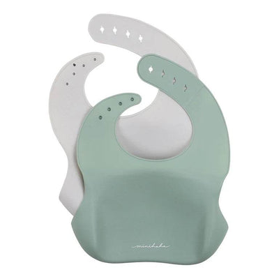 Bebe By Minihaha Zebra Print 2 Pack Silicone Bibs - Outlet Shop For Kids