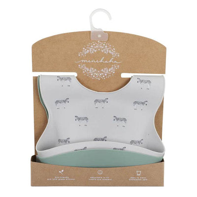 Bebe By Minihaha Zebra Print 2 Pack Silicone Bibs - Outlet Shop For Kids