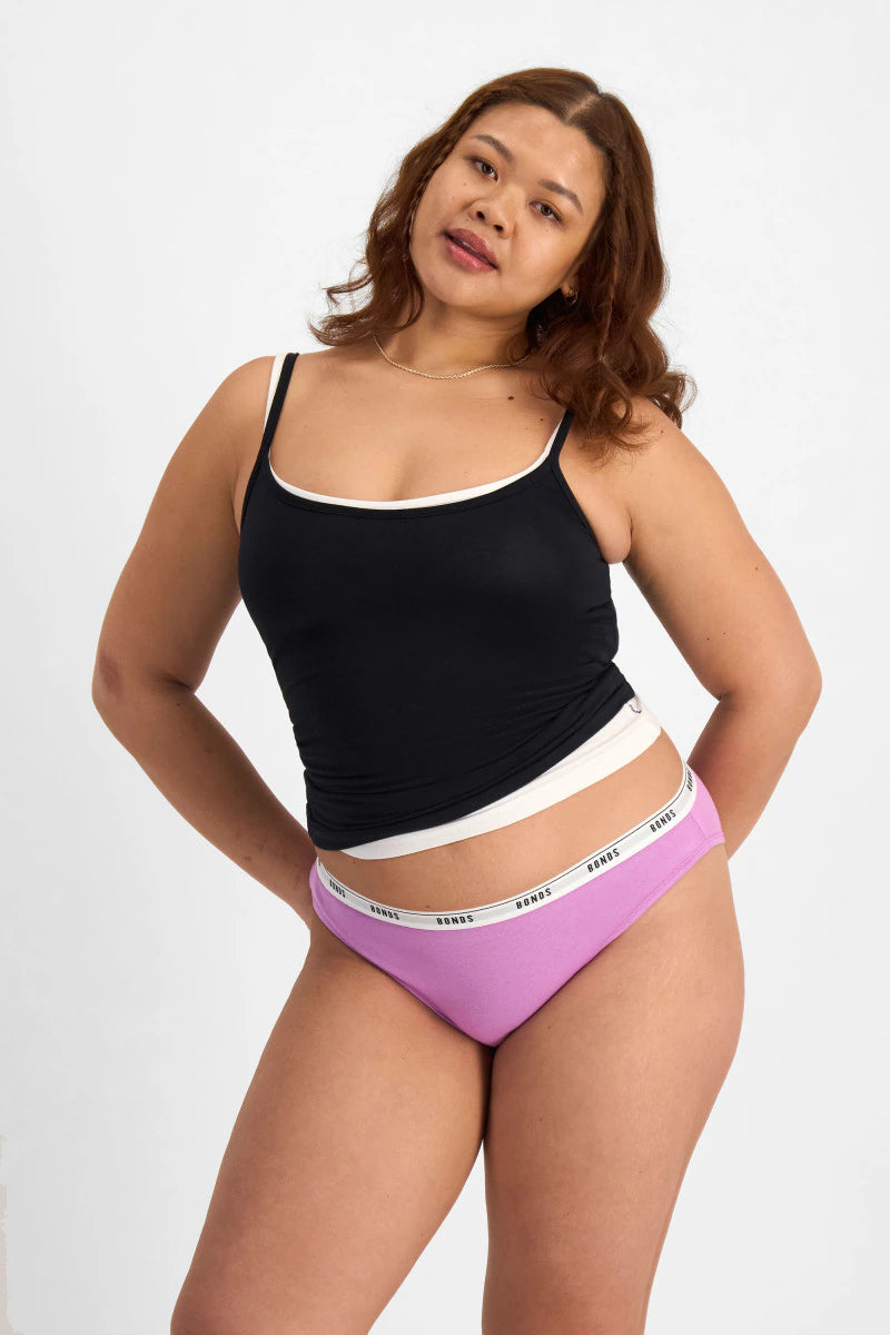 Bonds Womens Bikini 4 Pack - Pink/Orange/Khaki/Lilac