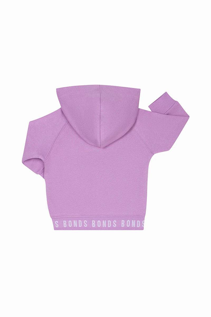 Bonds Baby Logo Fleece Hoodie - Purple Peonie - Outlet Shop For Kids