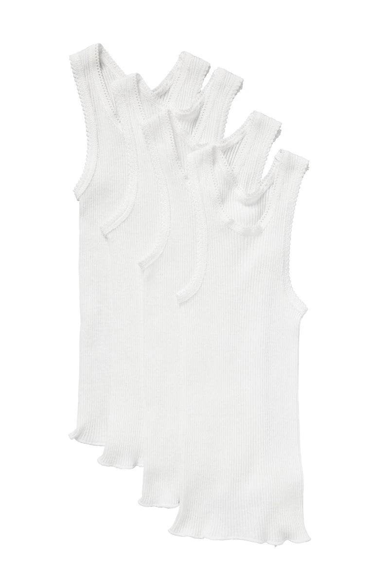 Bonds Baby Vest 4 Pack - White - Outlet Shop For Kids