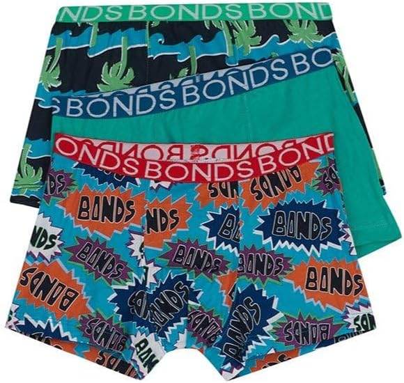 Bonds Boys 3 Pack Trunk - Kapow Logo - Outlet Shop For Kids