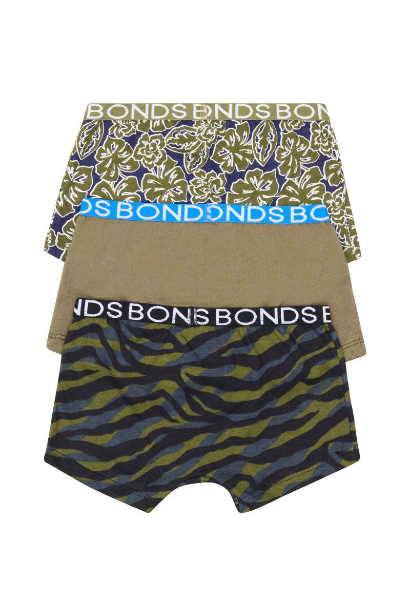 Bonds Boys Trunk 3 Pack - Catching Palms Midnight Blue - Outlet Shop For Kids