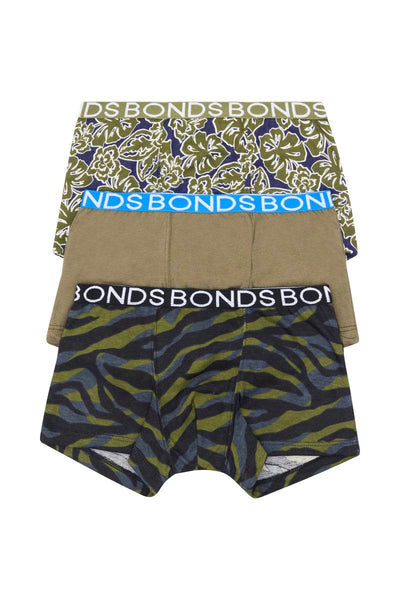 Bonds Boys Trunk 3 Pack - Catching Palms Midnight Blue - Outlet Shop For Kids
