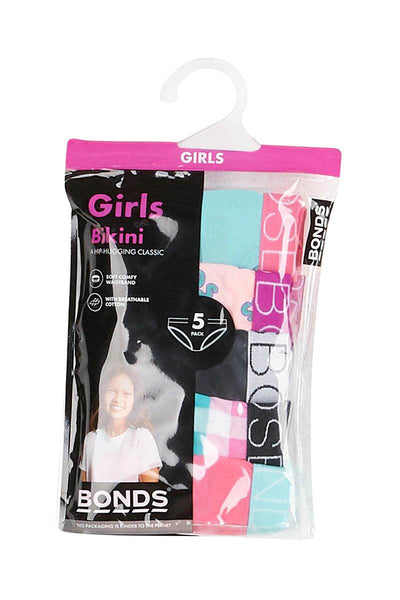 Bonds Girls Bikini 5 Pack - Bubble Bonds - Outlet Shop For Kids