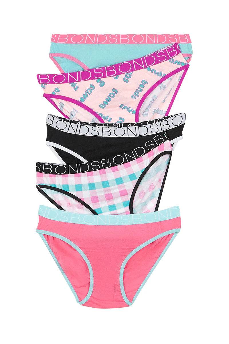 Bonds Girls Bikini 5 Pack - Bubble Bonds - Outlet Shop For Kids