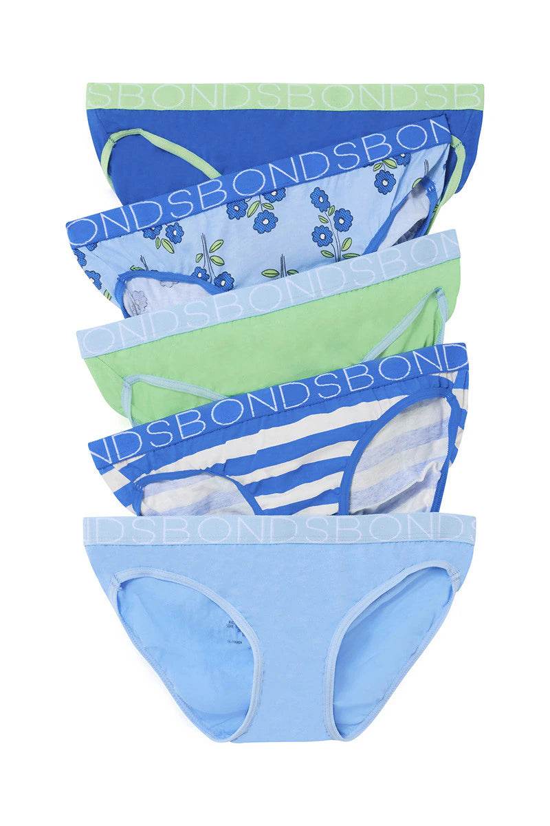 Bonds Girls Bikini 5 Pack - Garden Boquet - Outlet Shop For Kids