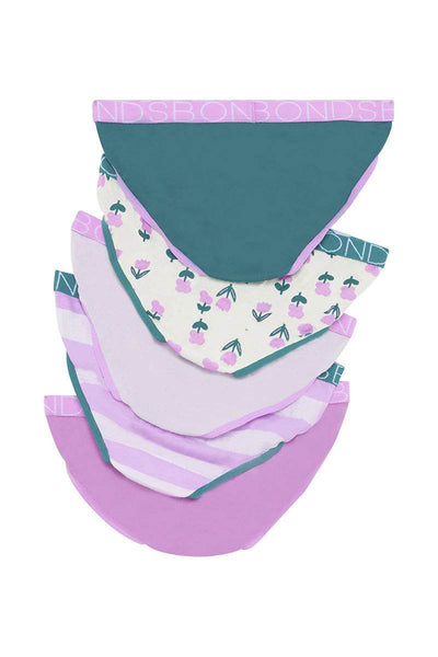 Bonds Girls Bikini 5 Pack - Tulip Time - Outlet Shop For Kids