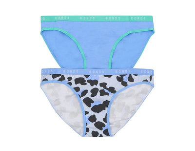 Bonds Girls Hipster Bikini 2 Pack - Leopard Dreaming Blue - Outlet Shop For Kids