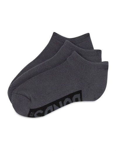 Bonds Kids Cushioned Low Cut Socks 3 Pack - School Grey - Outlet Shop For Kids