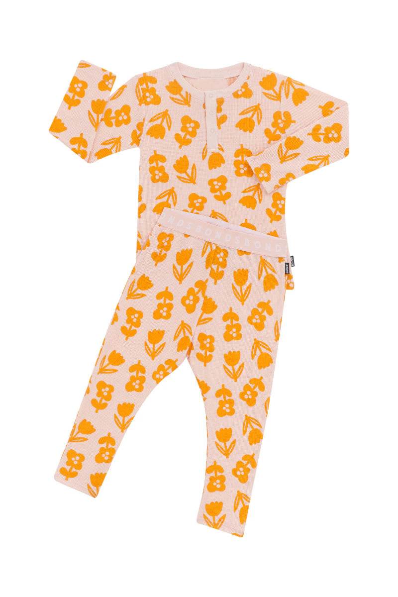 Bonds Kids Long Sleeve Waffle Sleep Set - Topsy Turvy Tulip - Outlet Shop For Kids