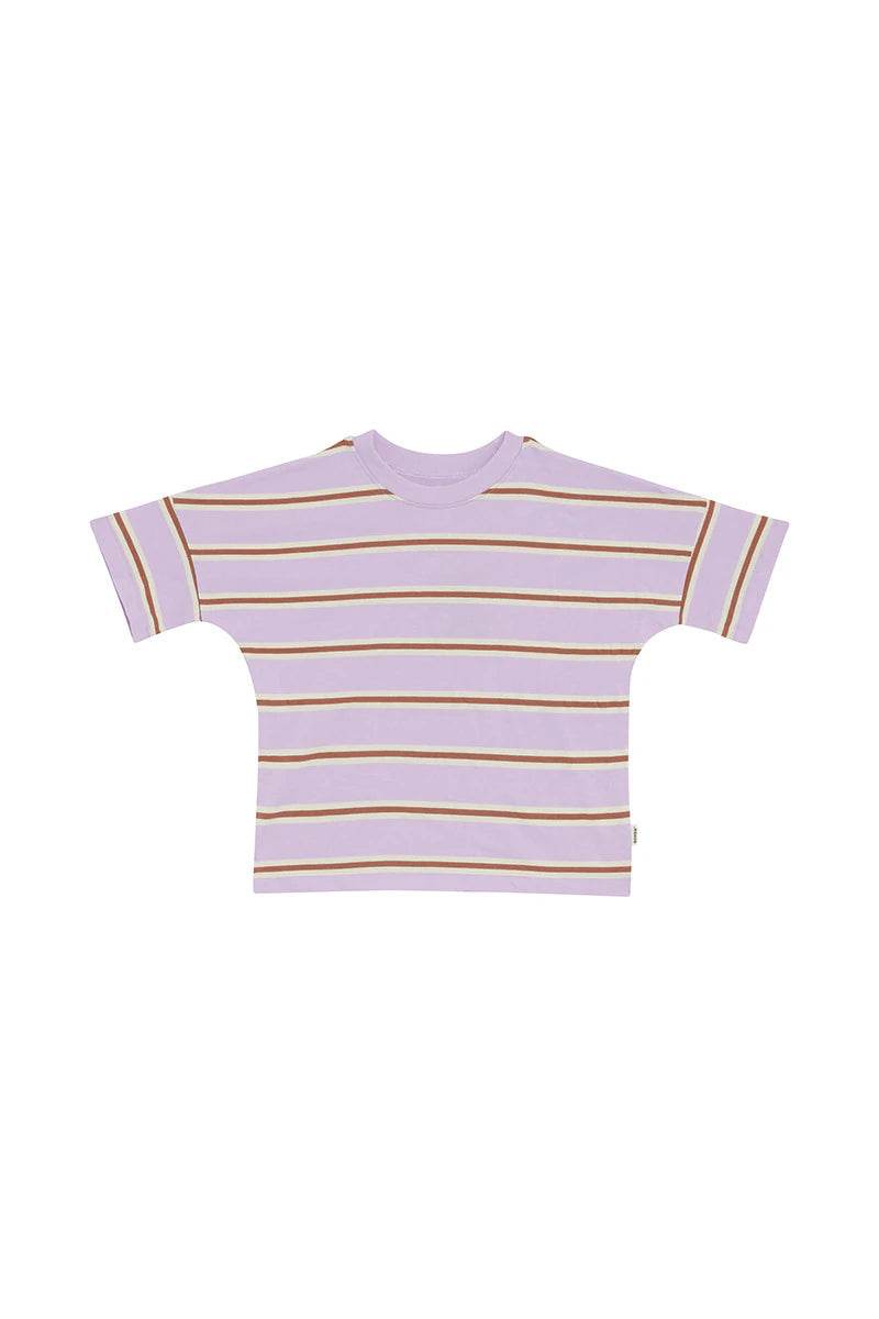 Bonds Kids Short Sleeve Crew Tee - Bonds Triple Stripe Lilac - Outlet Shop For Kids