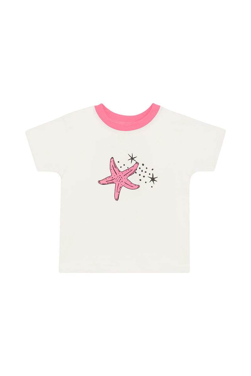Bonds Kids Short Sleeve Crew Tee - Starry Seaside White - Outlet Shop For Kids