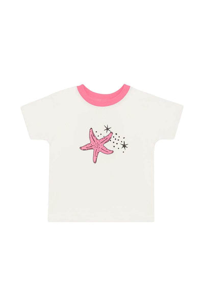 Bonds Kids Short Sleeve Crew Tee - Starry Seaside White - Outlet Shop For Kids