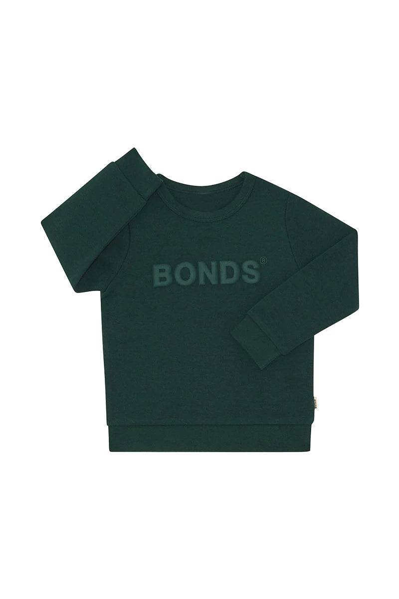 Bonds Kids Tech Sweats Pullover - Cotton Forest Gem - Outlet Shop For Kids