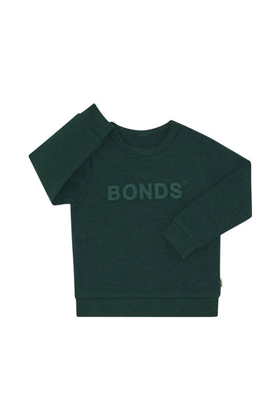 Bonds Kids Tech Sweats Pullover - Cotton Forest Gem - Outlet Shop For Kids