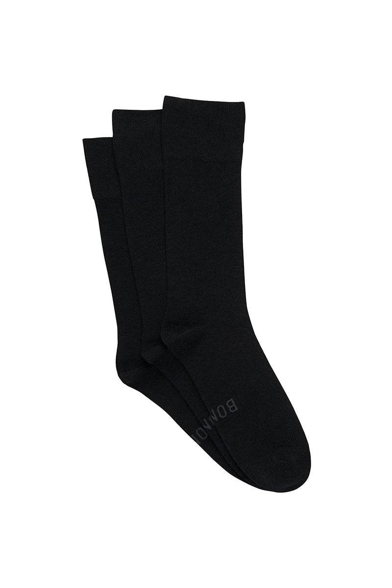 Bonds Mens Bamboo Crew 3 Pack - Black - Outlet Shop For Kids