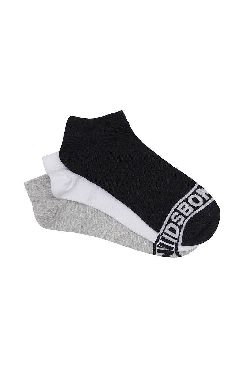 Bonds Mens Bonds 100 Trainer 3 Pack - Black/Grey/White - Outlet Shop For Kids
