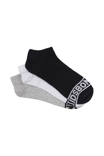 Bonds Mens Bonds 100 Trainer 3 Pack - Black/Grey/White - Outlet Shop For Kids