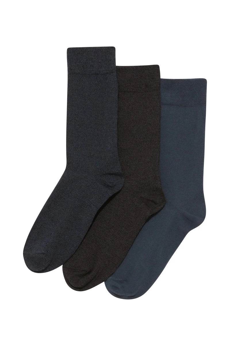 Bonds Mens Everyday Crew Socks 3 Pack - Black/Harpoon - Outlet Shop For Kids